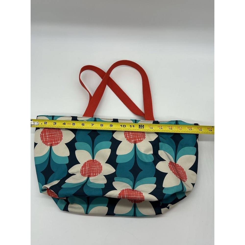 Fossil Keyper Floral Top Zip Shopper‎ Tote Handbag Blue Red Multicolor Purse - Picture 11 of 12